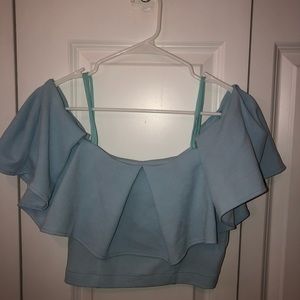 Beautiful Summer Over the Shoulder Crop Top